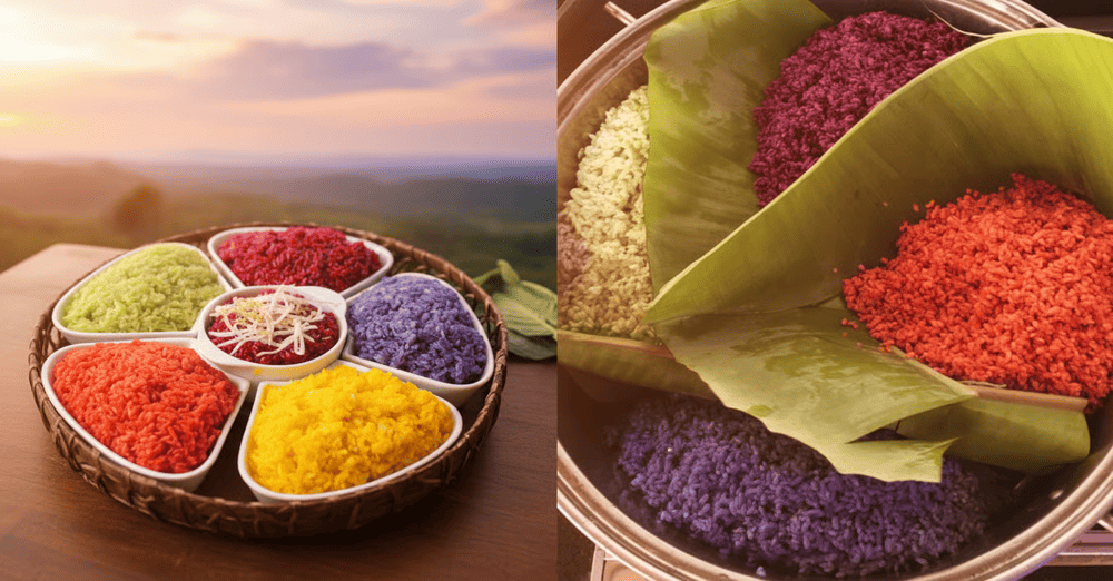 Món xôi nhiều màu sắc từ các loại lá tự nhiên, dẻo thơm, ngọt nhẹ